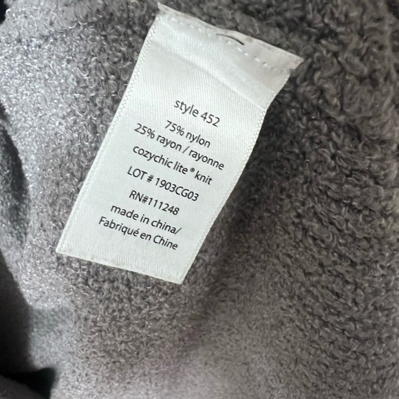 Barefoot Dreams Gray CozyChic Lite Circle Cardigan - Picture 3 of 4